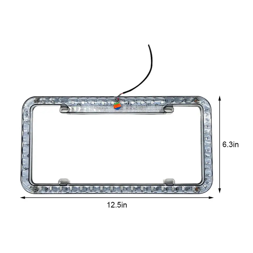 LED License Plate Frame Light 12V Car Rear License Plate Frame LED Lights With Multiple Light Modes Auto Accessries