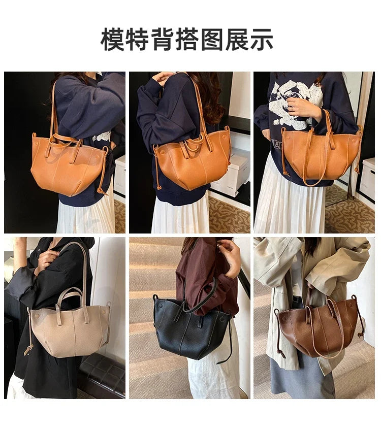 New Handheld Tote Bag Large Capacity Fashionable Women's Bag Premium Single Shoulder Underarm Bag Trousses De L’épaule