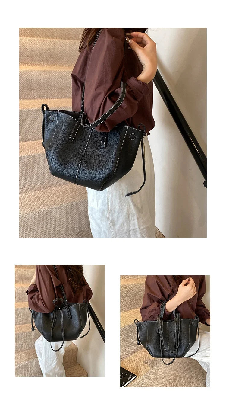 New Handheld Tote Bag Large Capacity Fashionable Women's Bag Premium Single Shoulder Underarm Bag Trousses De L’épaule