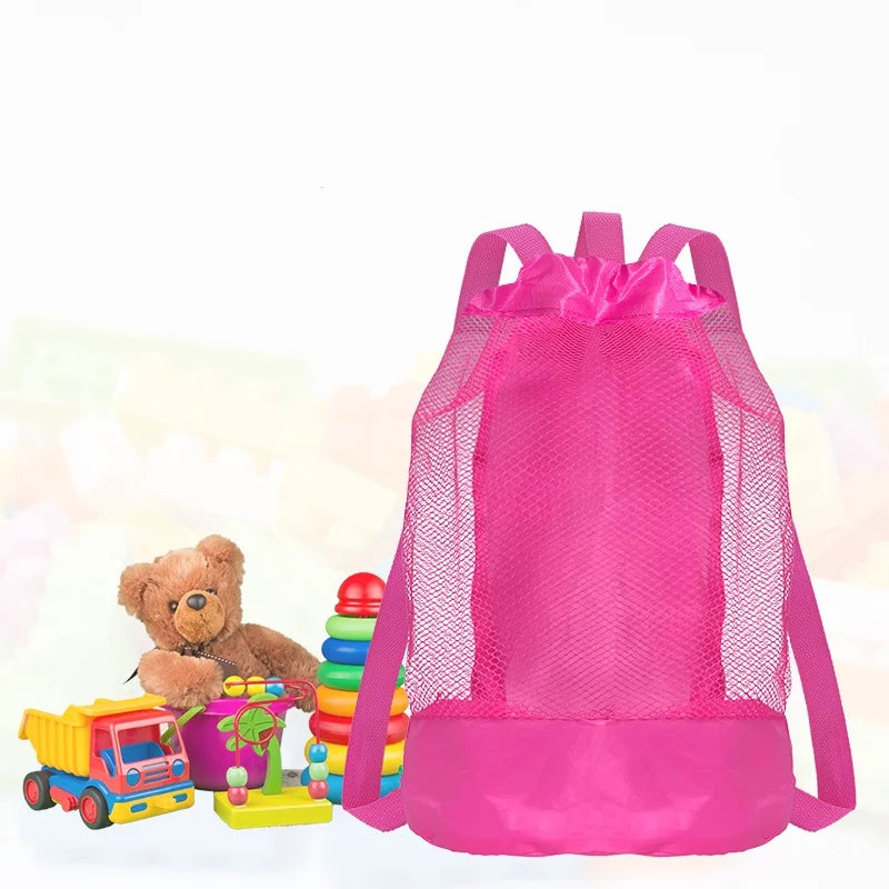 Beach toy bag, double-shoulder style, large capacity, essential for seaside activities,convenient to carry,perfect birthday gift