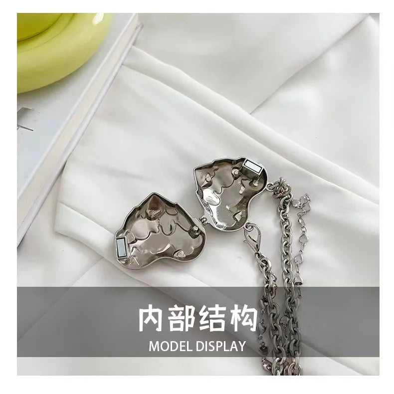 Fashionable Metal Heart Waistband Bag Luxury Satchel Pearl Chain Crossbody Bags For Women Shoulder Bag Handbag Accessories