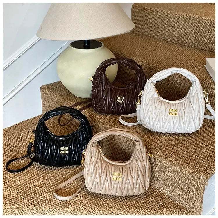 Luxury Ladies Shoulder Bag Made Of Premium Leather Boasting Paris Style And Casual Vintage Trendy Look