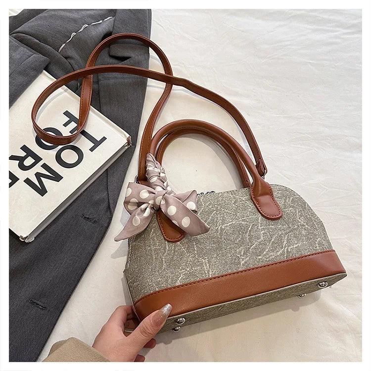 2024 New! Retro Stylish Ruffled Shell Bag - High - End Printed, Ideal for Women's Casual Outings & Versatile Use Free Shipping