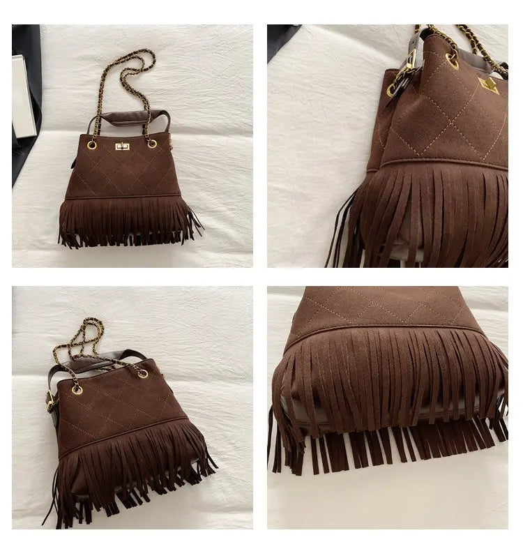 High-End Women's Shoulder Bag Made Of Premium Leather With Trendy Design And Paris Vintage Style