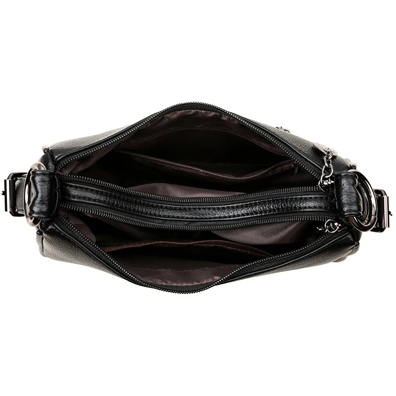 Luxury Designer Ladies Handbags New High Quality Leather Shoulder Bag For Women Female Retro And Minimalist Crossbody Bags Purse