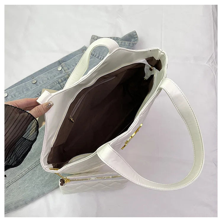 2025 New Women's Tote Bag Diamond Quilted Mother Daughter Purse, Retro Handheld Shoulder Bag, Spacious & Stylish, Casual/Office