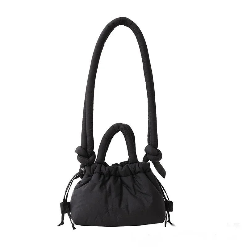 Women Shoulder Crossbody Bags Casual Nylon Padded Tote Bag Designer Soft Puffer Simple Vintage Large Capacity Handbags