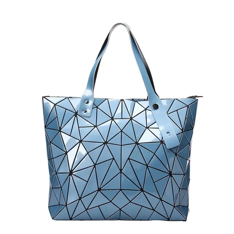 new luxury handbags women bags designer Beach Large tote Hologram Shoulder Bag sac a main Geometric bag bolsa feminina Silver