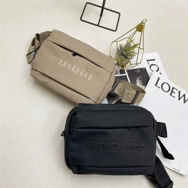 Luxury Design 3D Letters Crossbody Messenger Small Bag Unisex Belt Bag Versatile Travel Waterproof Purse Zipper Shoulder Bag