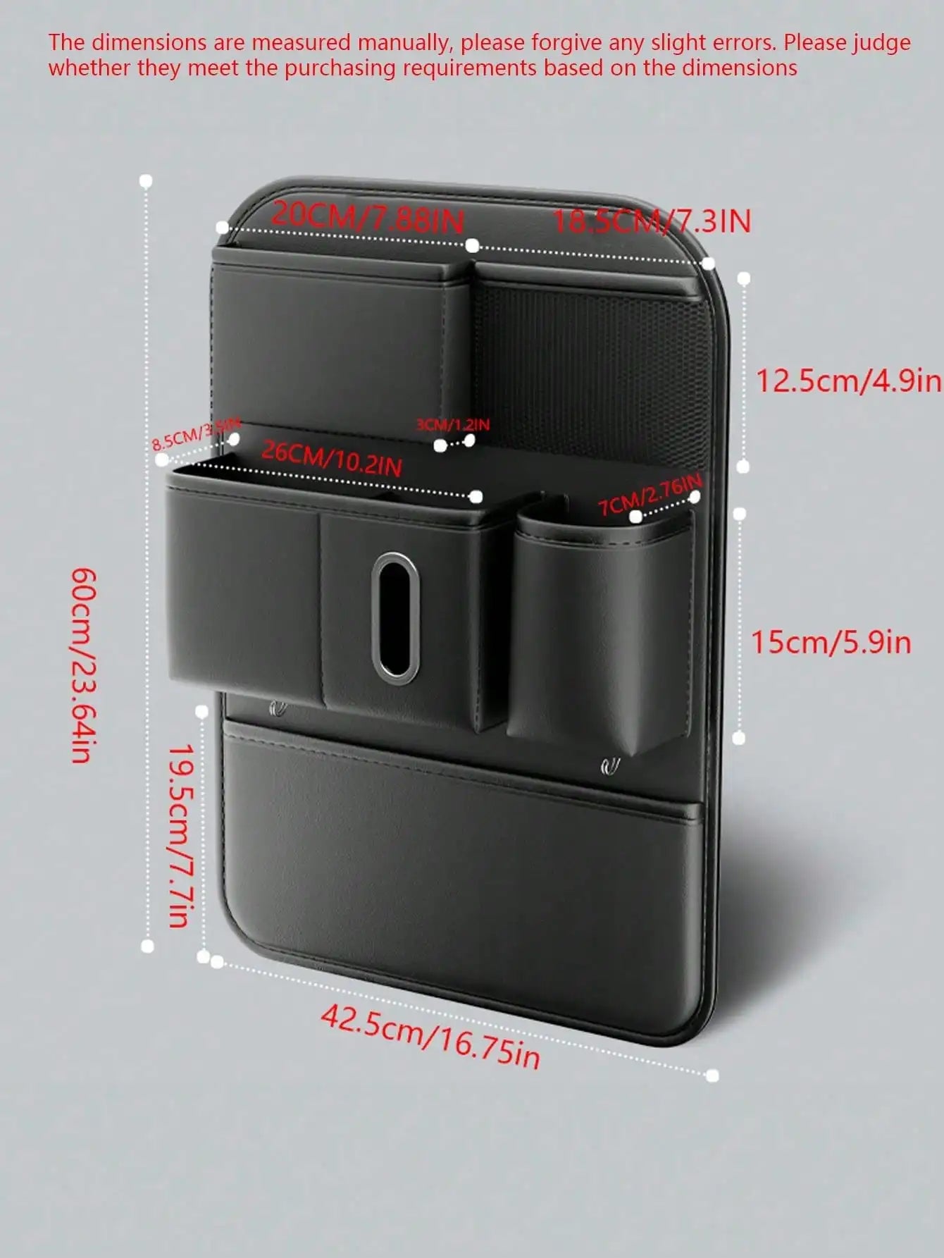 1pc Car Seat Back Organizer, In-Car Seat Back Folding Table, Multi-Functional Storage Box, Storage Supplies