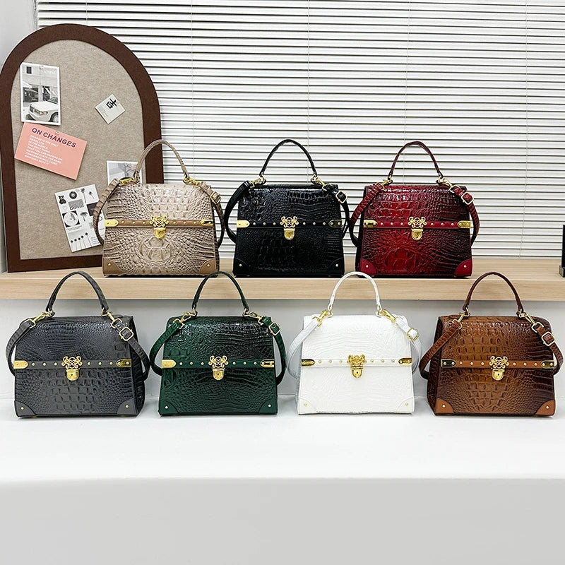 Chic Ladies Leather Shoulder Bag Luxury Crossbody Handbag Women's Designer Tote Purse Classic Elegant Style