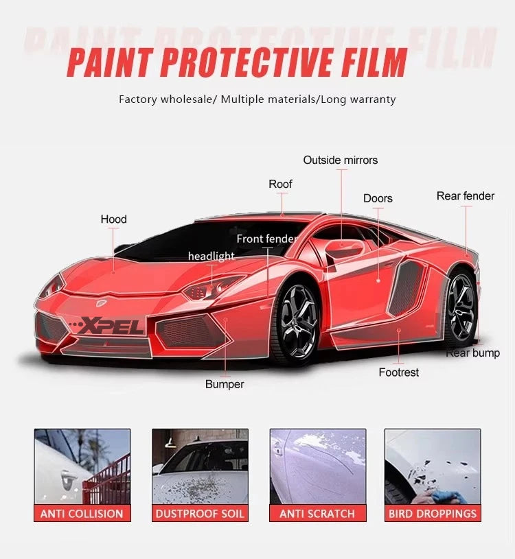 Matte PPF xpel Paint Protection Film Matte Finish Visual Upgrade Premium TPU Material Stain-Resistant & Scratch-Resistant