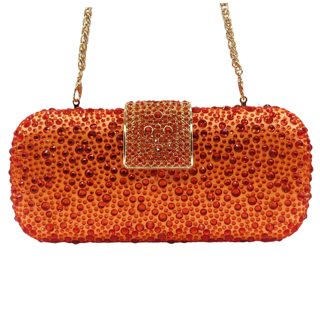 Luxury Evening Bag for Women Fashion Small Clutch Rhinestone Handbag Vintage Beaded Polyester Fiber Hard Shell Handbag