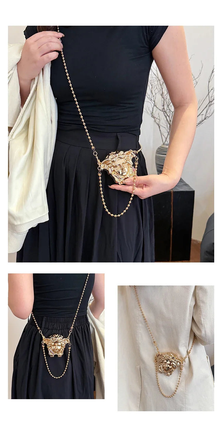 Luxury Designer Women's Leather Crossbody Bag Elegant Shoulder Handbag For Ladies Classic Stylish Tote Messenger Purse