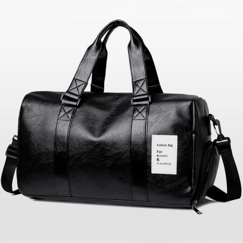 Gym Bag Leather Sports Bags Dry Wet Bags For Men Women Training for Shoes Fitness Yoga Travel Storage Luggage Shoulder Sport Bag