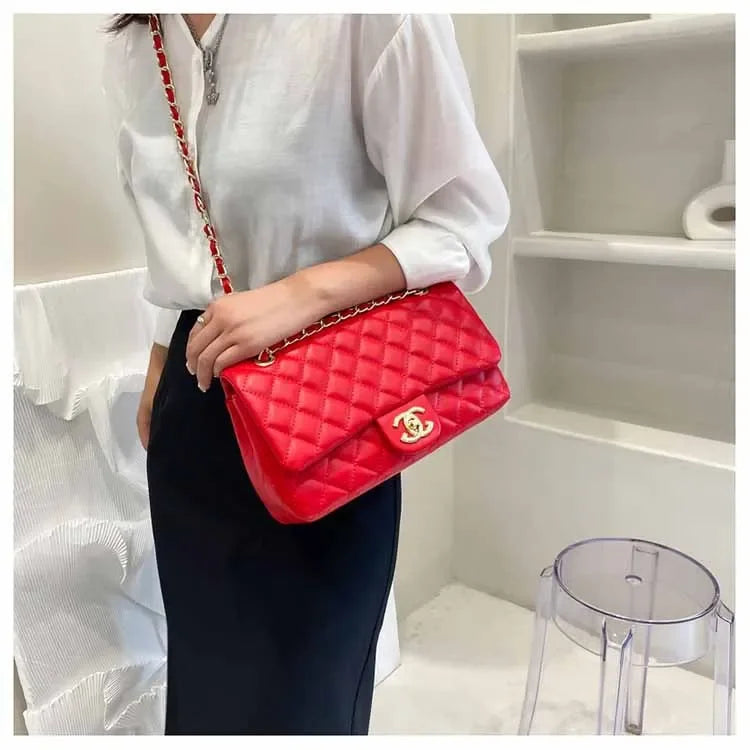 2025 Fashionable New Versatile Commuter Women's Bag Large-capacity One-shoulder Crossbody Bag with Diamond Chain Bag