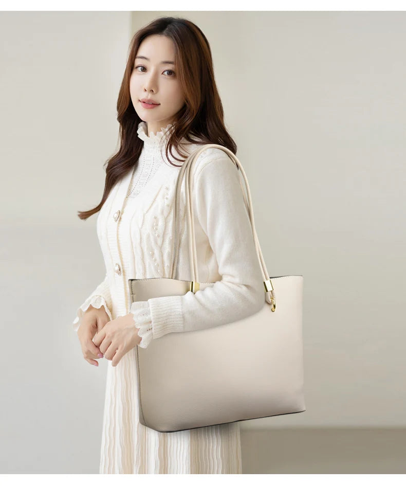 Women Hobo Bag Superior quality PU Leather Solid Shoulder Bag Bucket bag Fashion Large Capacity Handbag For School Work wallet