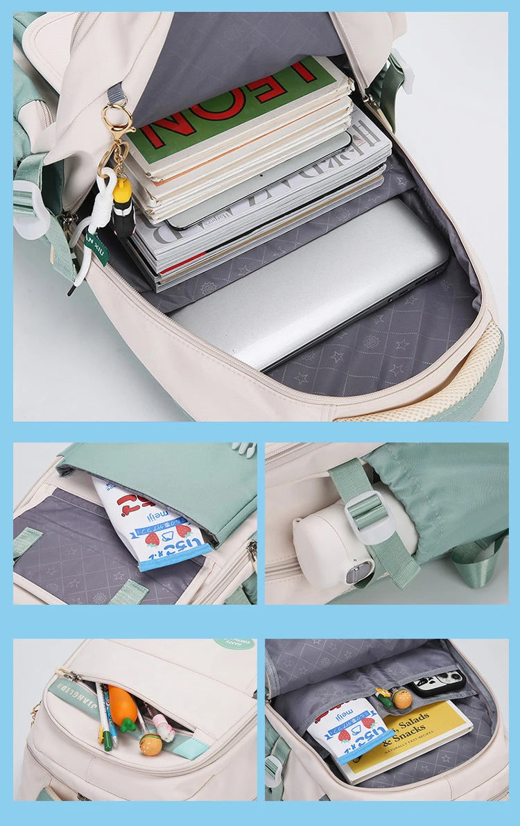 Backpack Children School Bag Back Pack For Boy Girl Kid Child Teenager Class Schoolbag Primary High Bookbag Female Women Teens