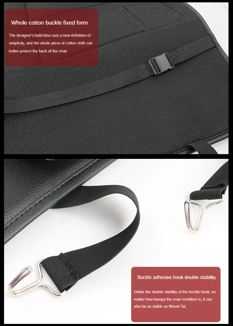 Leather Car Backseat Organizer Rear Row Children's Seat Back Hanging Storage Bag Shelf Garbage Can Trash Tissue Bottle Organiser