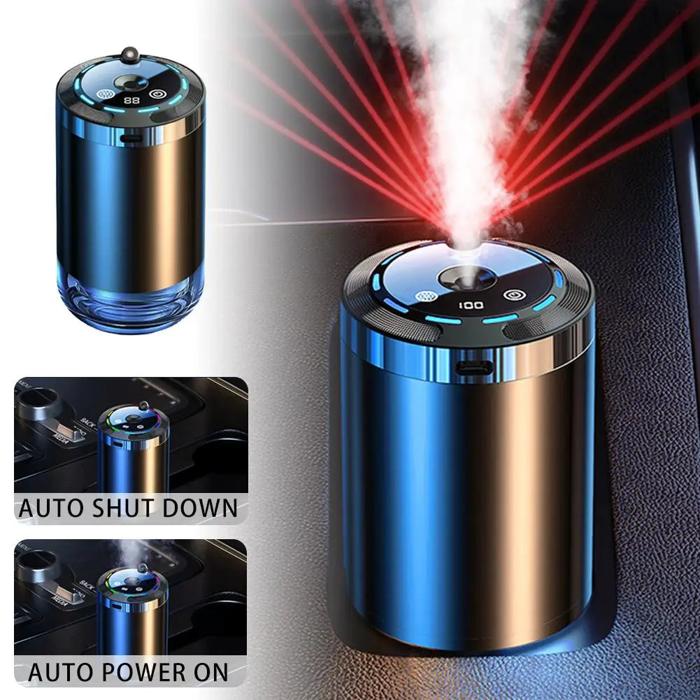 Car Diffuser Humidifier Car Air Freshener Multi-Function Aromatherapy LED Light USB Charger Essential Oil Diffuser Accessories