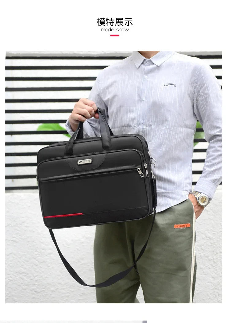 High-capacity Briefcase Business Document Information Storage Bags Weekend Travel Laptop Protection Organize Handbag Accessories