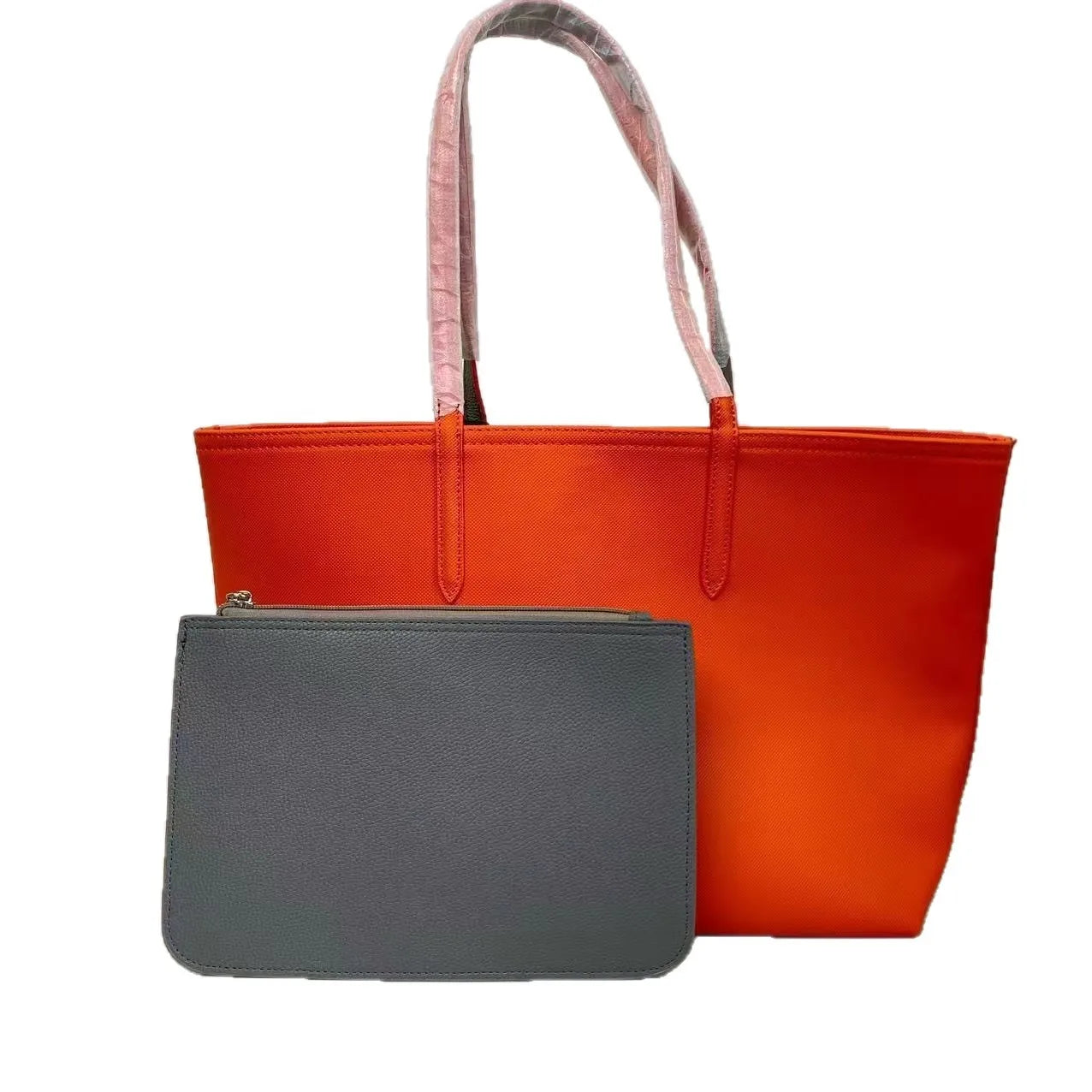 Large Capacity Fashionable Simplistic French Crocodile Ladies Shoulder Bag Double Sided Color Block Handbag Tote Bag