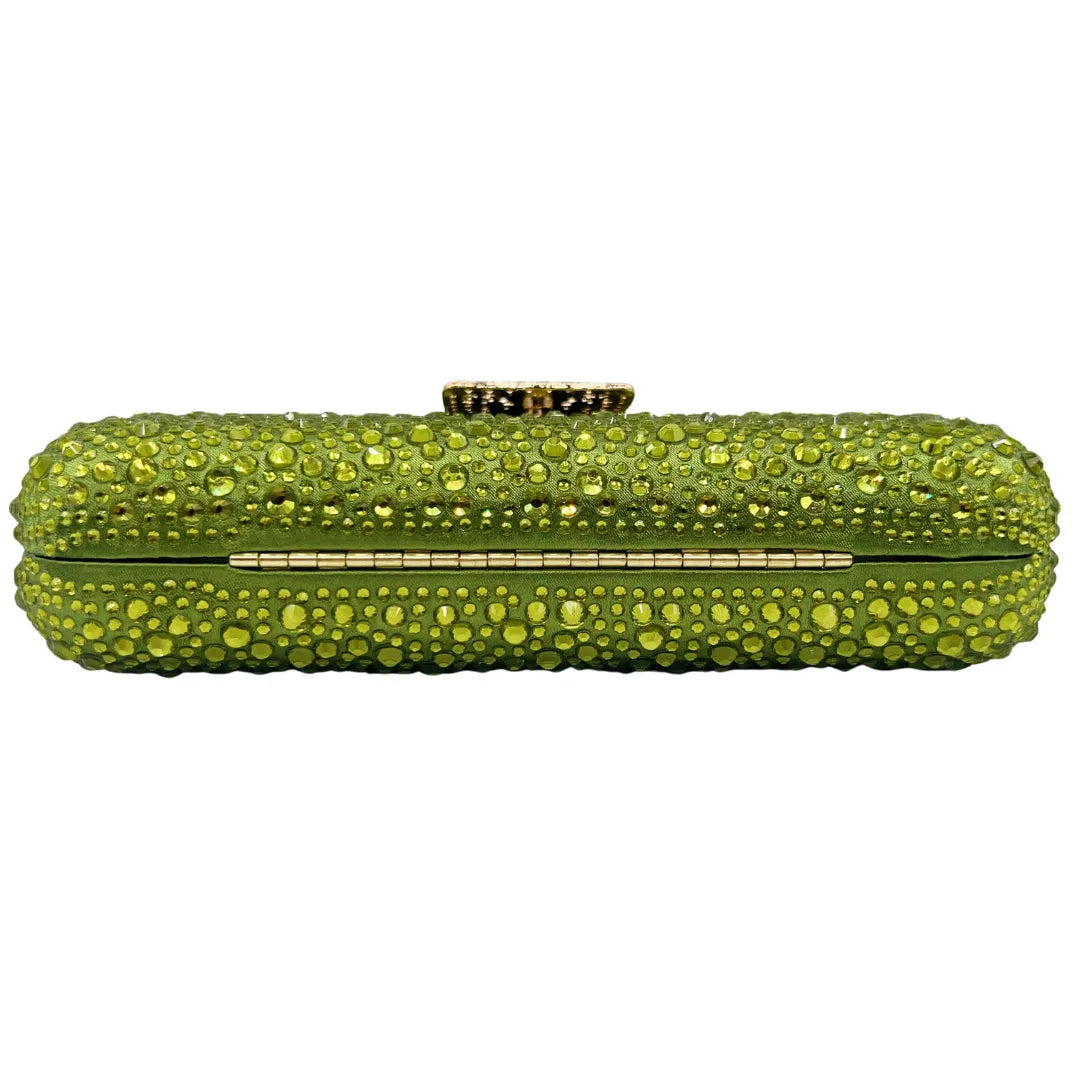 Luxury Evening Bag for Women Fashion Small Clutch Rhinestone Handbag Vintage Beaded Polyester Fiber Hard Shell Handbag