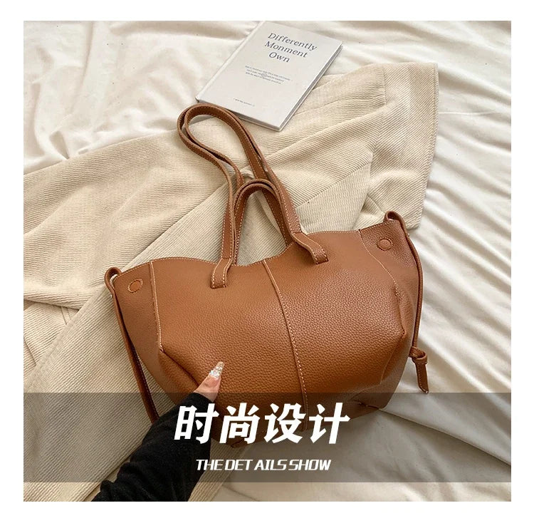 New Handheld Tote Bag Large Capacity Fashionable Women's Bag Premium Single Shoulder Underarm Bag Trousses De L’épaule