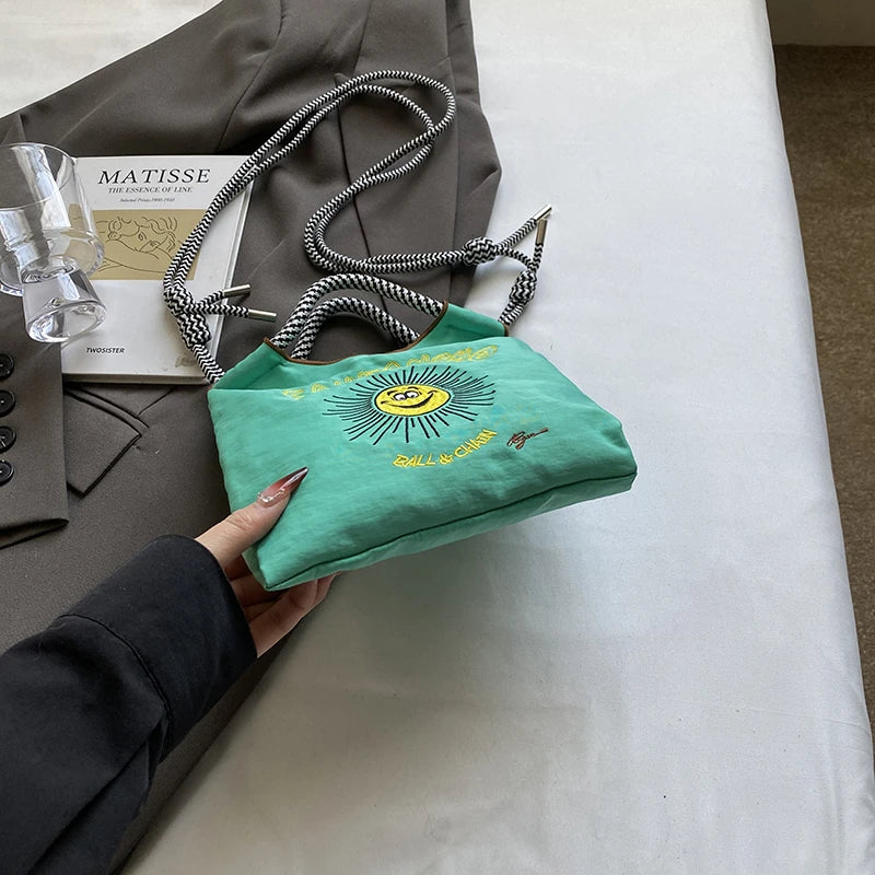 Armpit bag; eco-friendly shopping bag; exquisite embroidery; waterproof nylon shopping bag; handbag for ladies; single shoulder