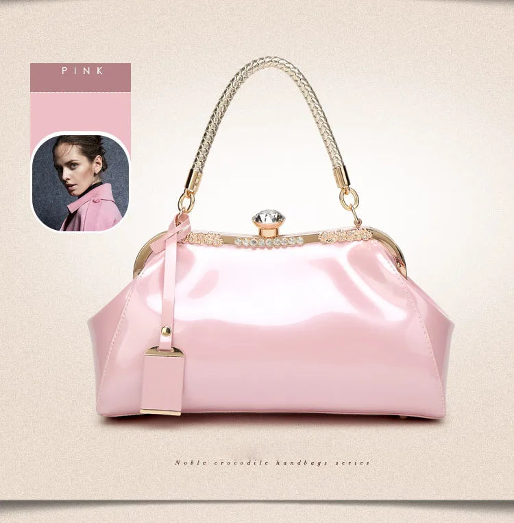 Elegant Patent Leather Evening Bags for Women Ladies Clutch Shoulder Handbags Wedding Party Accessories bolsa feminina