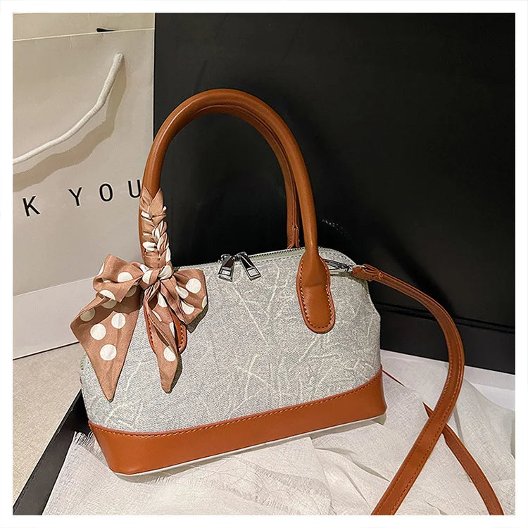 2024 New! Retro Stylish Ruffled Shell Bag - High - End Printed, Ideal for Women's Casual Outings & Versatile Use Free Shipping