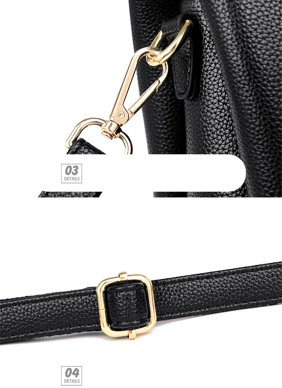 Luxury Handbags Womens Bags Designer 3 Layers Soft Leather Shoulder Crossbody Sac Ladies Large Capacity Shopping Messenger Totes