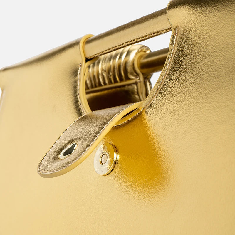 Handbags for Women 2025 New Gold Luxury Designer Brand Handwoven Noodle Bags Half Round Pulled Hobo Silver Evening Clutch Chic