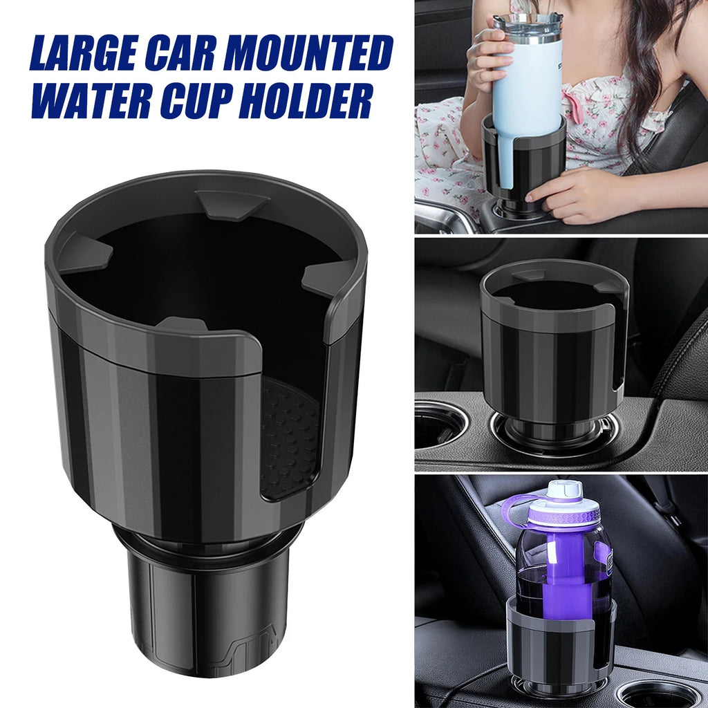 Large Car Cup Holder Expander With Adjustable Base Cup Holder Adapter Multipurpose Car Bottle Cups Organizer Storage Accessories