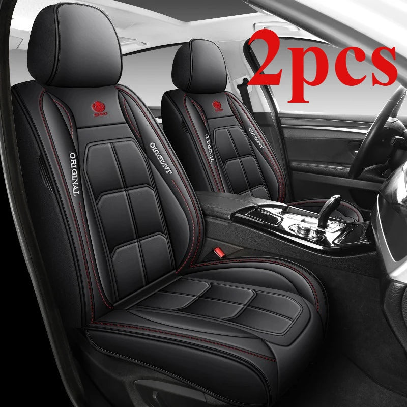 Car seat covers, with the front single seat fully covered in PU leather, waterproof, wear-resistant, soft and comfortable