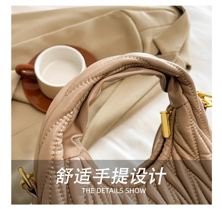 Luxury Brand Elegant Leather Messenger Bag For Ladies, Crossbody Shoulder Function Famous Designer Handbag