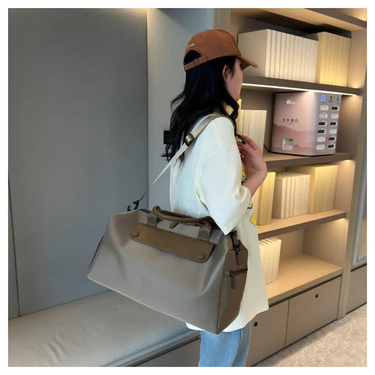 Sports Gym Bag for Women Travel Duffle Bag with Shoe Compartment & Wet Pocket Fitness Weekender Overnight Luggage Yoga Bag