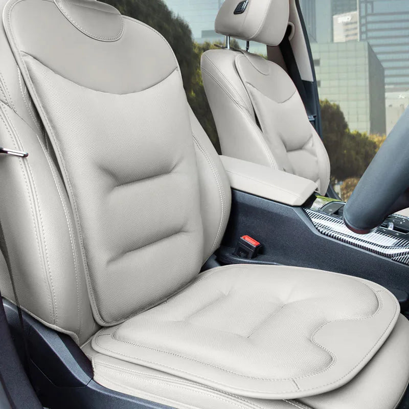 Leather Car Seat Covers Four Season Universal Breathable Ventilated Seat Covers Car Backrest Cushion Automotive Interior Supplie