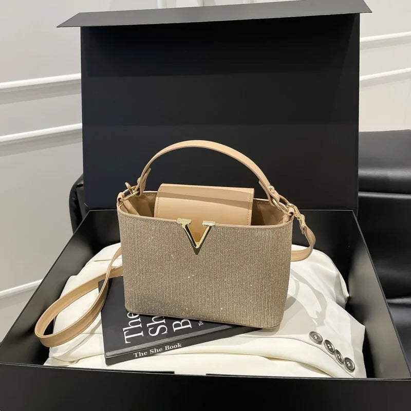 Women's Messenger Bag In High-Quality Leather Featuring Classic Elegant Design From Luxury Brand Popular Choice