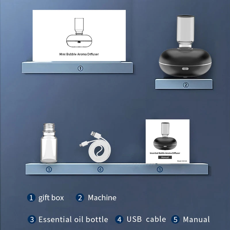Car Essential Oil Diffuser Air Freshener Room Fragrance Cool Mist Aroma Diffuser USB Automatic Spraying Auto Mini Scent Machine