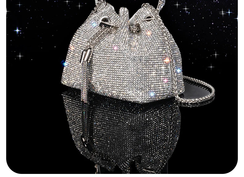 Luxury Bag  Diamond Evening Bag  Silver Designer Bag  Handbags  Pearl Bag  Hand Bags  Luxury Handbags