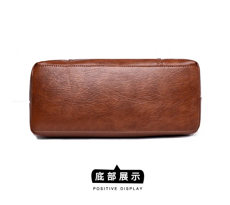 Luxury Soft Leather Handbags Designer Retro Crossbody Bags for Women 2023 New Large Capacity Ladies Shoulder Messenger Bag