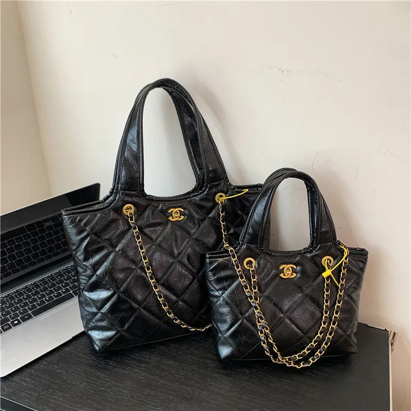 Luxury Brand Popular Classic Handbags For Ladies, Leather Tote Bags With Crossbody, Elegant Women's Fashion