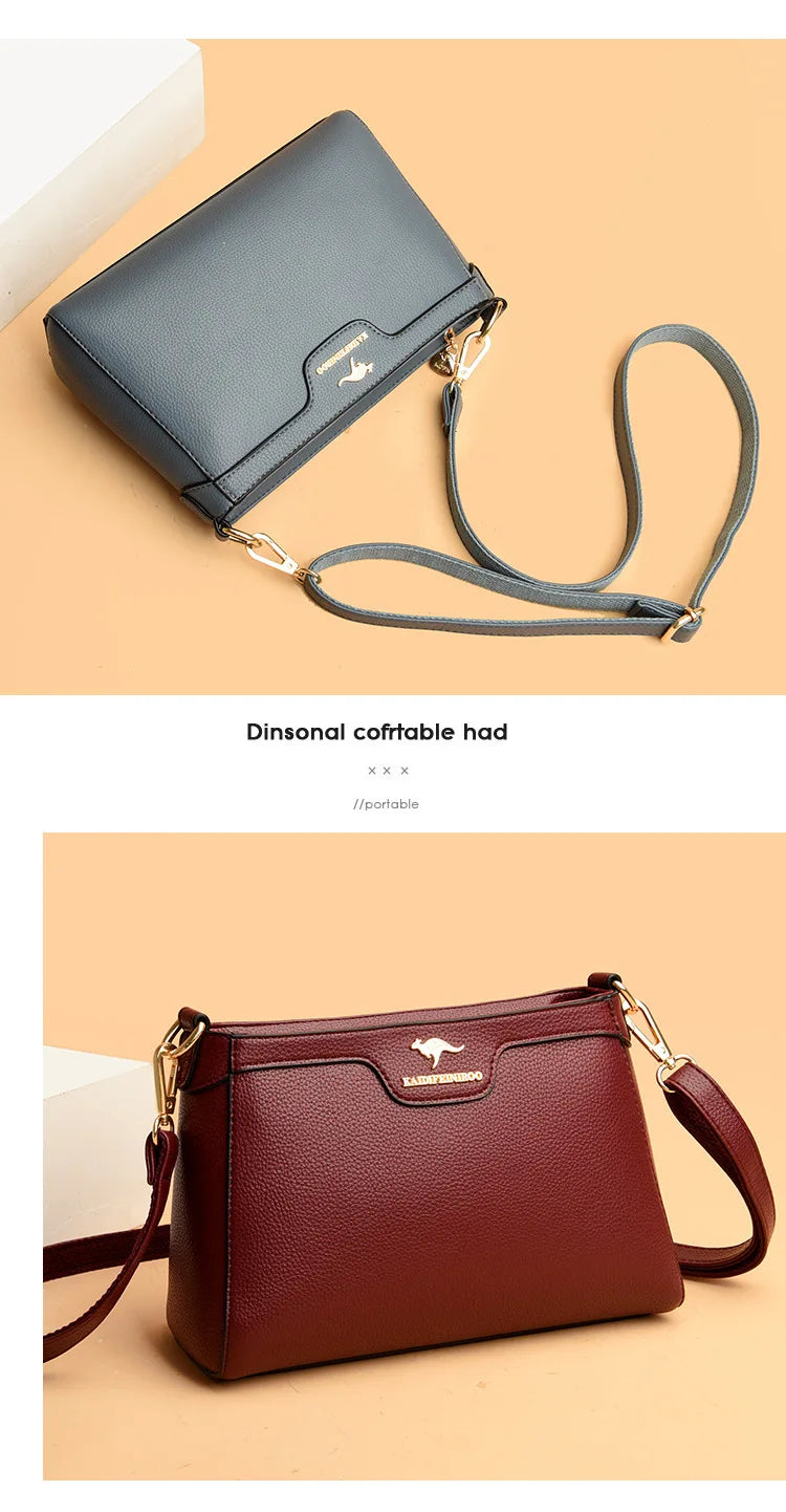 Fashionable Urban Women's Crossbody Bag Single Shoulder Bag Small Square Bag Stylish Mom Bag PU Material Medium Size Zipper O...