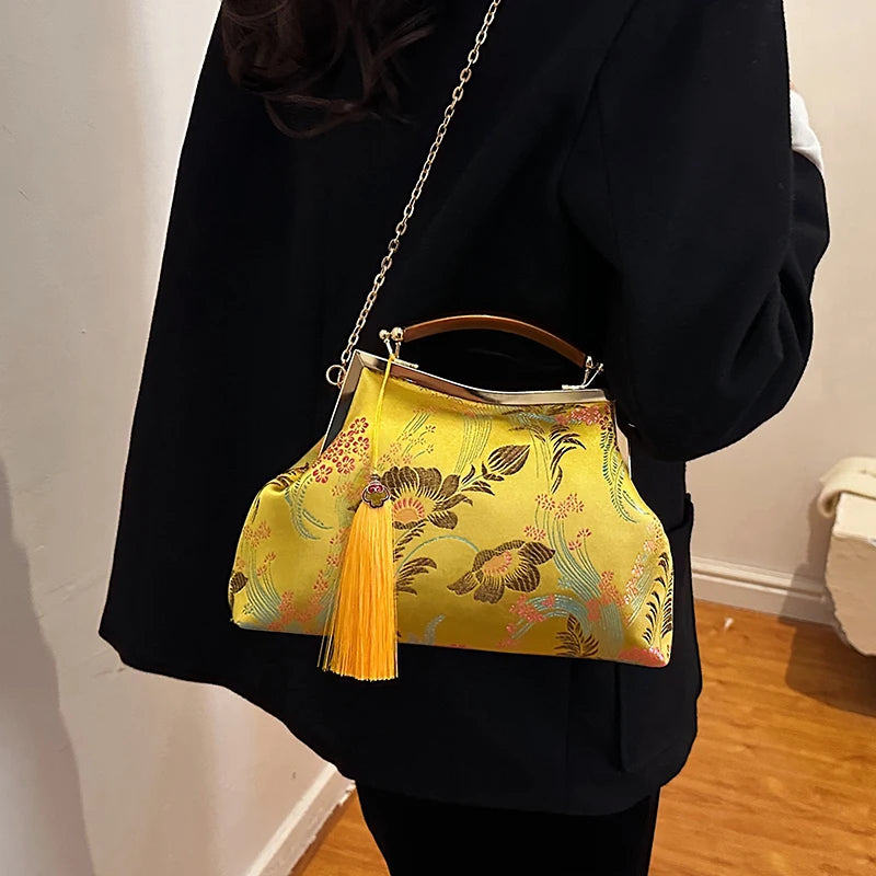 Luxury Women Party Dinner Bag Fashion Ladies Dinner Bag Elegant Wooden handle Simple Formal Gorgeous Crossbody Daily use Purse