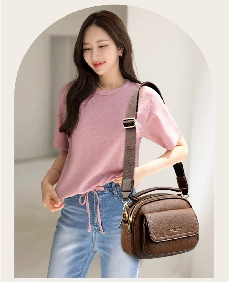 Underarm Bags New Women's Fashion Handbags Retro Solid Color PU Leather Shoulder Casual Women High-ranking Messenger Bags wallet