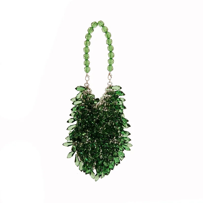 Evening Clutch Bags 2020 New Beaded Small Purses Women's Wallet Trendy Texture Transparent One-shoulder Messenger Bag Handmade