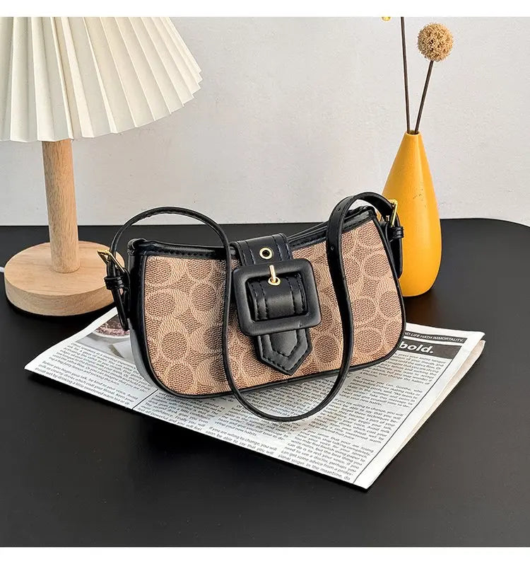 The High-end Underarm Baguette Bag 2025 New Style, Featuring A Star-studded Single-shoulder Bag with A Unique Hand-carry Design