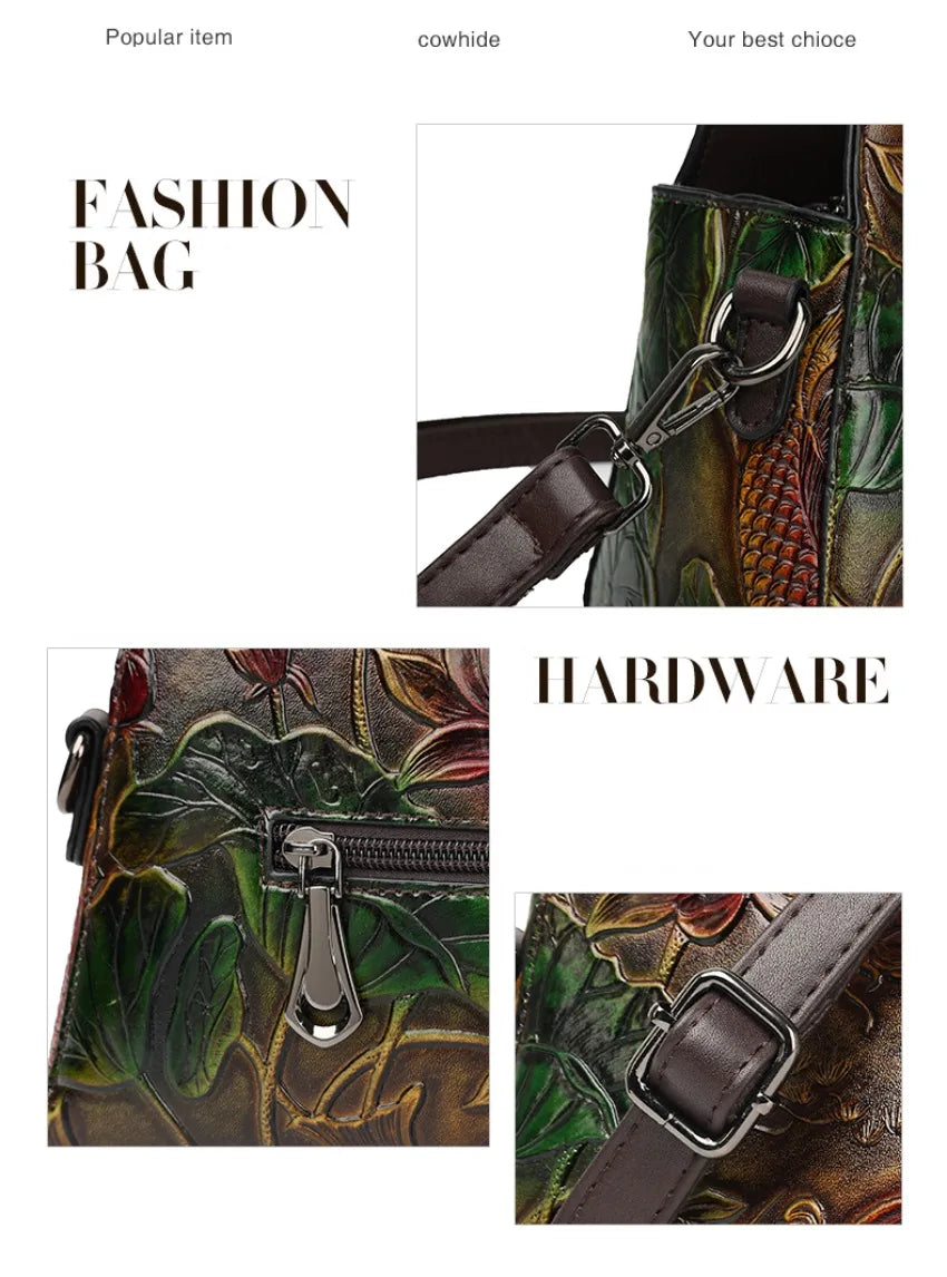 Luxury Designer Handbag Women One Shoulder Bag Retro Goldfish Diagonal Cross Bag High-quality Office Handbag New Crossbody Purse