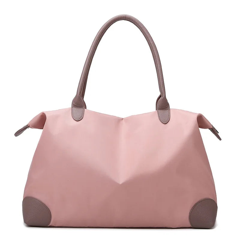 Portable Large Duffel Bag for Travel Lightweight Yet Durable Nylon Sport Tote Gym Bag Shoulder Weekender Overnight Bag for Women